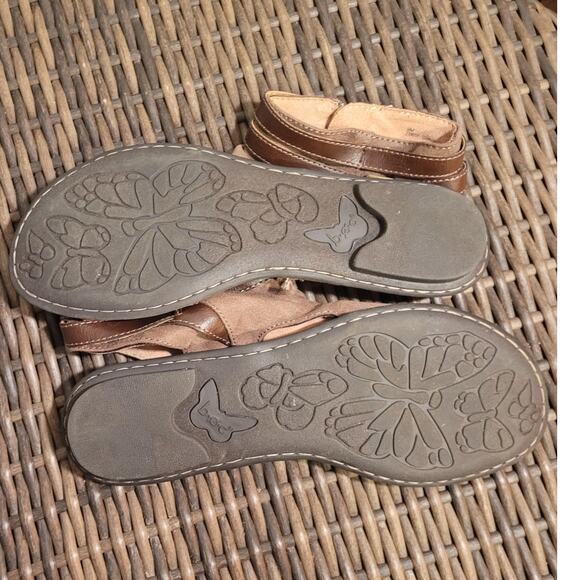 BOC Born Elize Tan Leather Sandal Booties Boho Indie Festival Comfort Style 9 - Picture 3 of 7